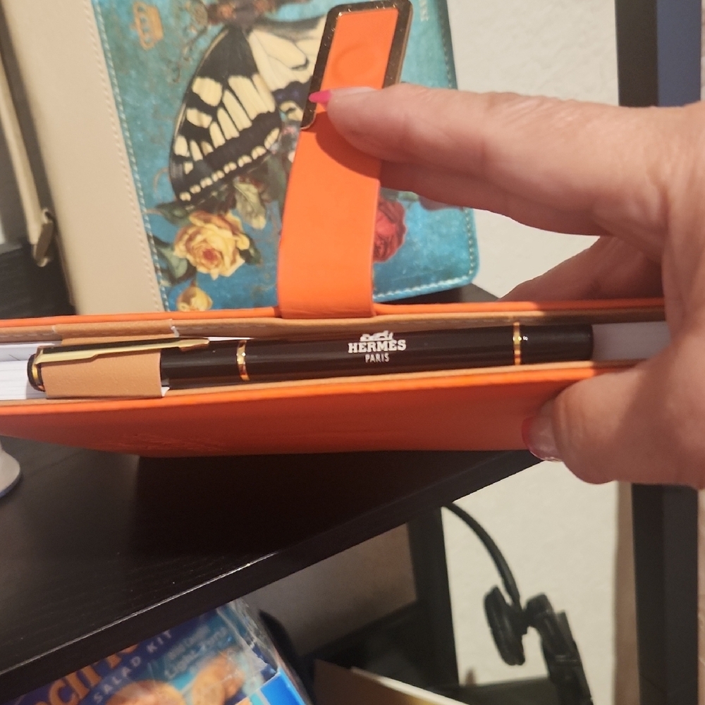Hermes Orange Notebook with Pen - Picture 2 of 3